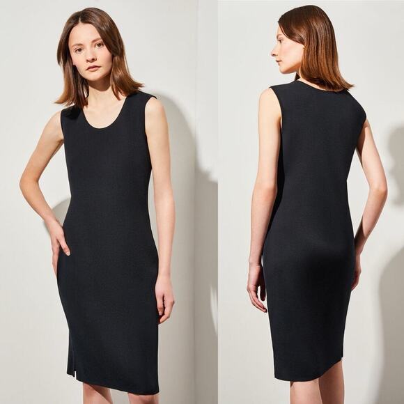 Ming Wang Plus Size Crew Neck Knit Tank Midi Dress Black Size 2X Best Seller - Picture 1 of 6